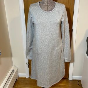 Carve Designs Womens Large Long Sleeve Dress Gray Heavy Material Asymetrical